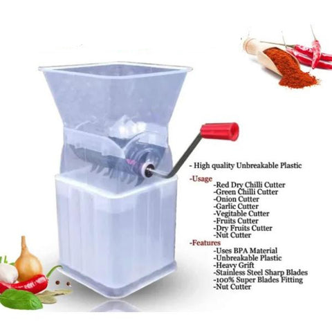 Non Breakable High Quality Vegetable Cutter - Multicolor Manual Food Chopper