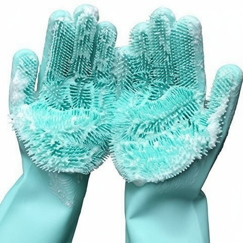 Silicone Dish Washing Gloves - Multi-Purpose Cleaning Gloves