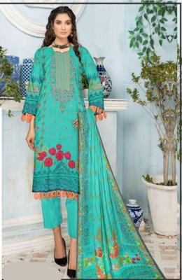 Elegant Linen Printed Suit - 3 Piece Unstitched | Winter Collection