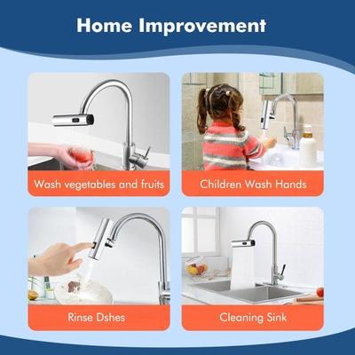 Silver Tap Faucet Extender - 1 Pc for Stylish Kitchen Functionality