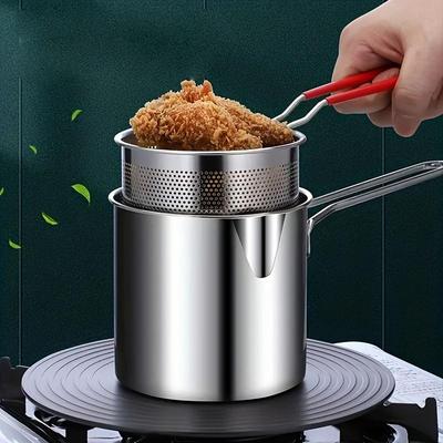 5 Pcs Stainless Steel Strainer Pot Set - Easy To Clean And Hang