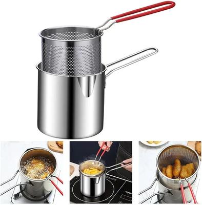 5 Pcs Stainless Steel Strainer Pot Set - Easy To Clean And Hang