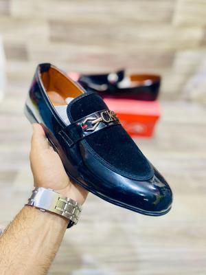 Men's Rexine Formal Dress Shoes - Black