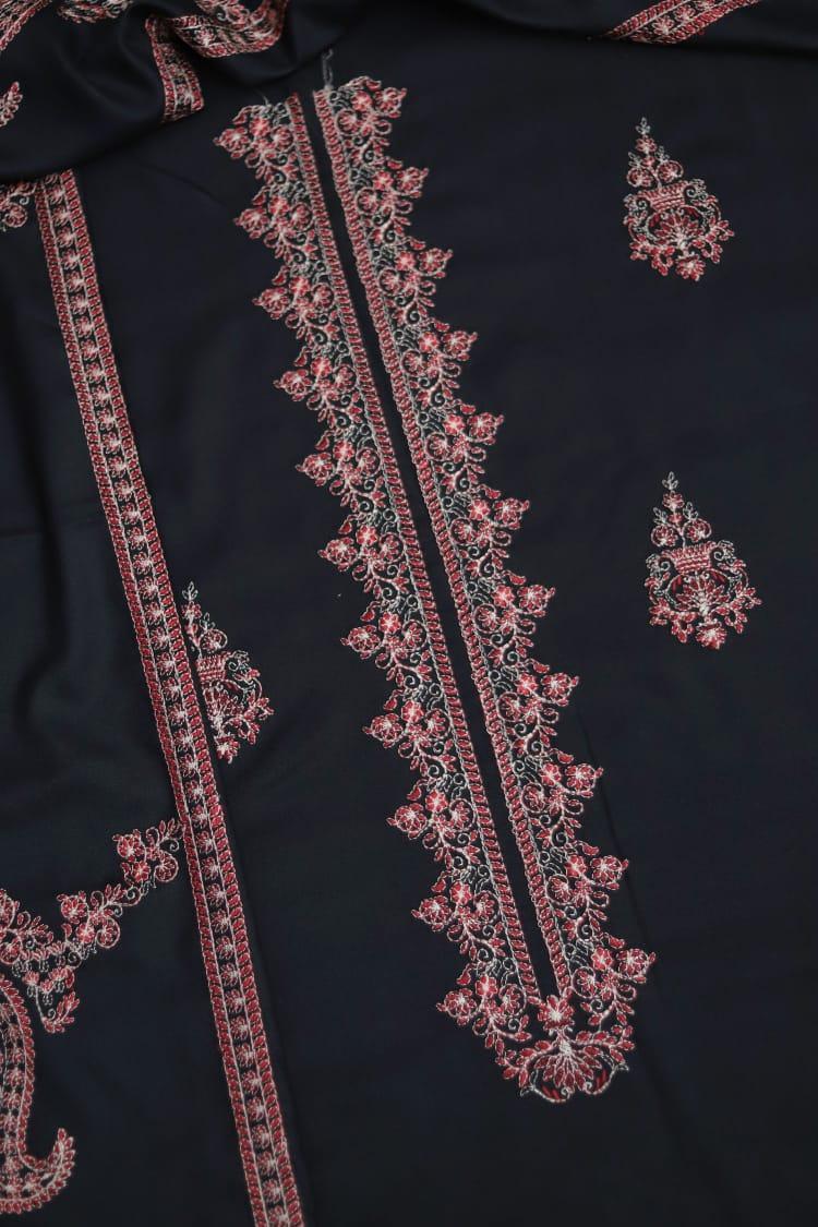 3 Pcs Women's Unstitched Embroidered Suit