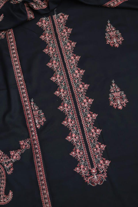 Elegant Embroidered Dhanak Suit - 3 Piece Unstitched | Winter Collection 2025