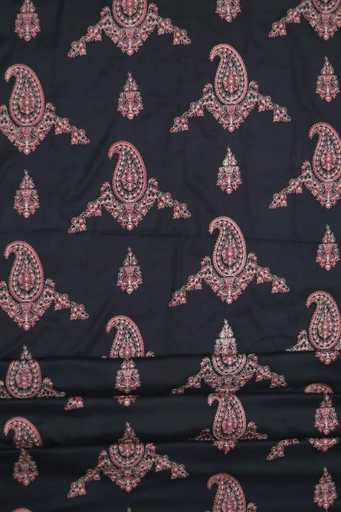 Elegant Embroidered Dhanak Suit - 3 Piece Unstitched | Winter Collection 2025